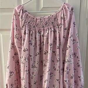 Smocked Flannel Nightgown